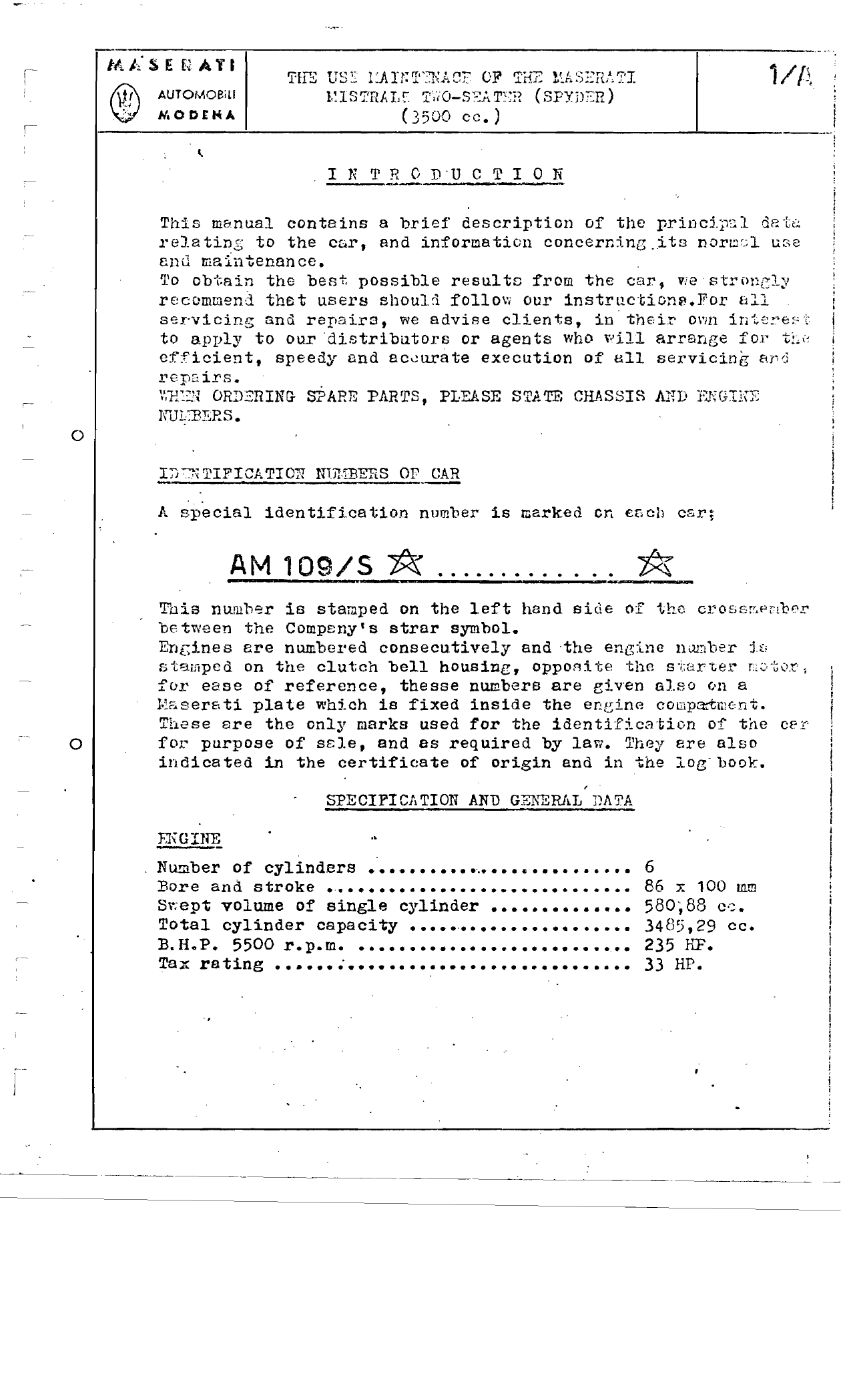 Maserati Mistral English Owner S Manual Manualzz