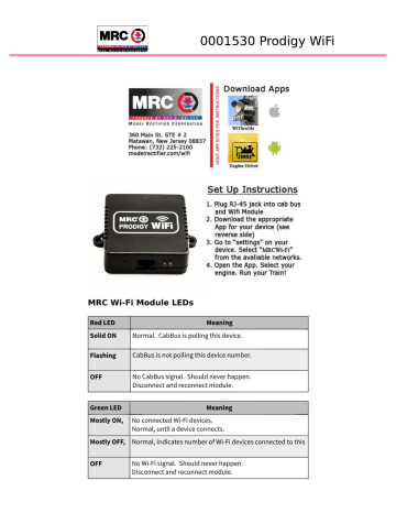Mrc 0001424 Prodigy Advance 2 Wifi Instructions Manualzz