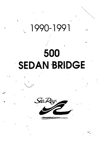 Sea Ray 1991 500 SEDAN BRIDGE Parts Manual | Manualzz