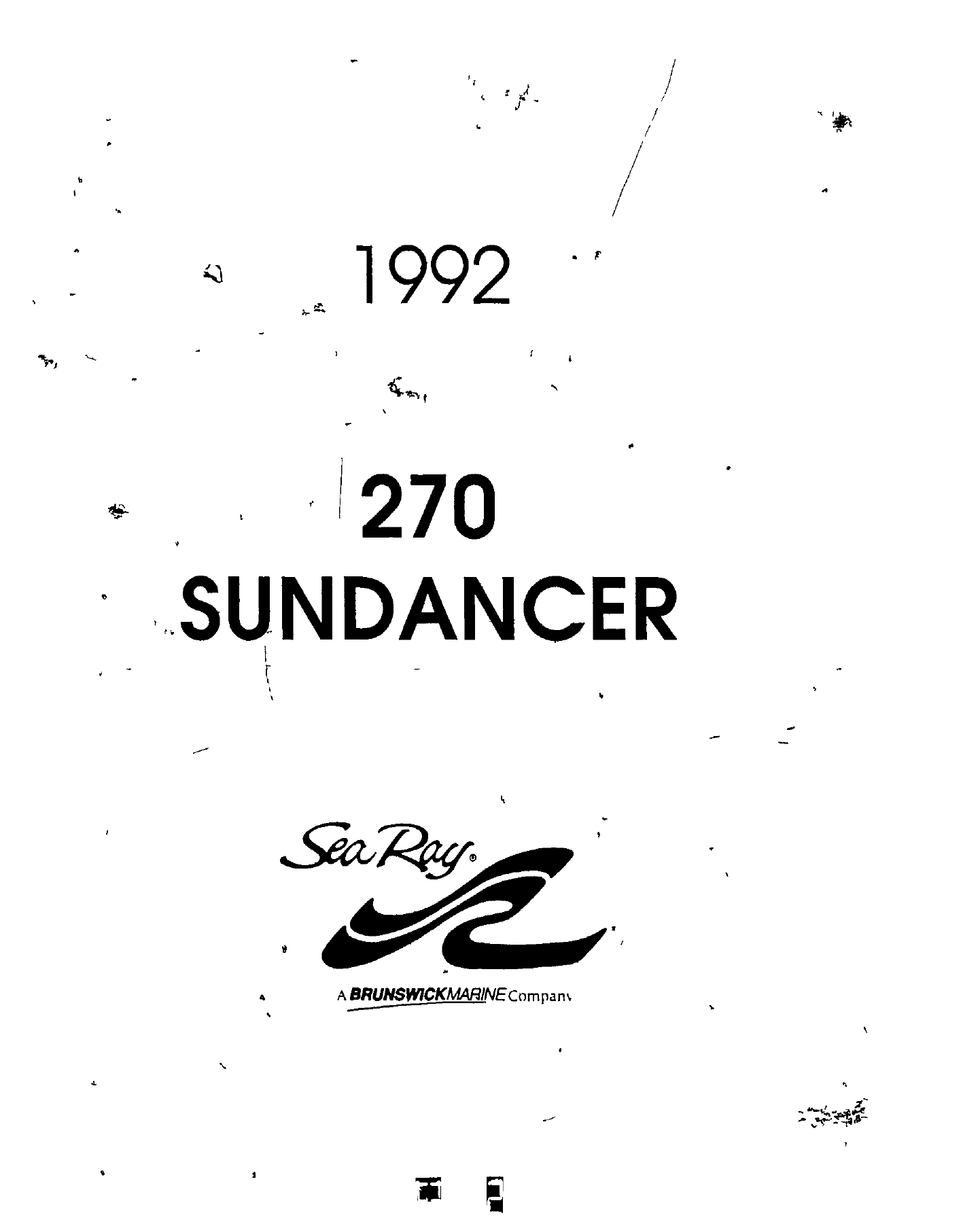 Sea Ray 1992 270 Sundancer Manuel Utilisateur Manualzz