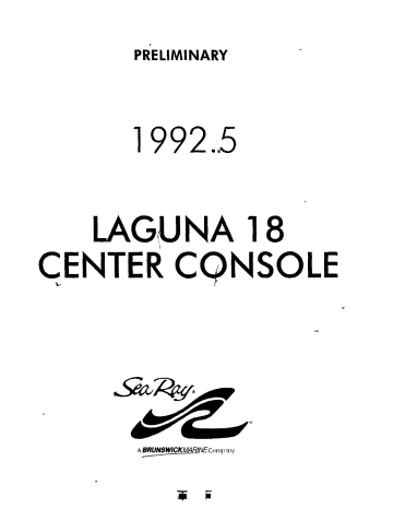 Sea Ray 1992 LAGUNA 18 CENTER CONSOLE Parts Manual | Manualzz