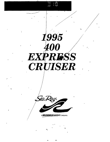 Sea Ray 1995 400 EXPRESS CRUISER Parts Manual