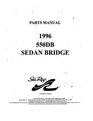 Sea Ray 1996 550 SEDAN BRIDGE Parts Manual | Manualzz