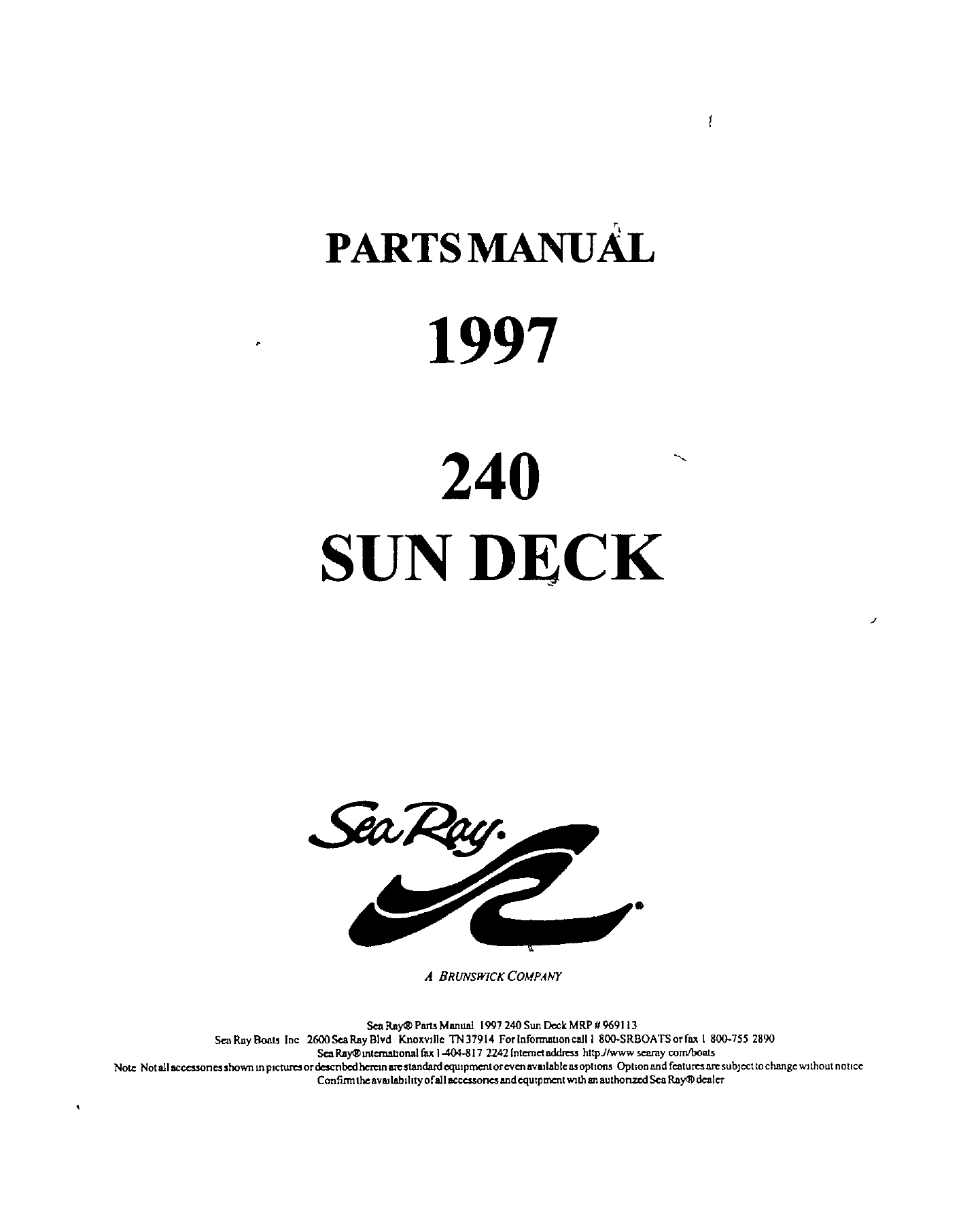 Sea Ray 1997 240 Sun Deck Parts Manual Manualzz Sea Ray 1997 240 Sun Deck Parts Manual Manualzz