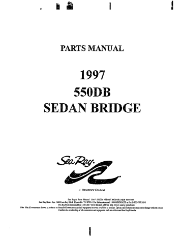 Sea Ray 1997 550 SEDAN BRIDGE Parts Manual | Manualzz