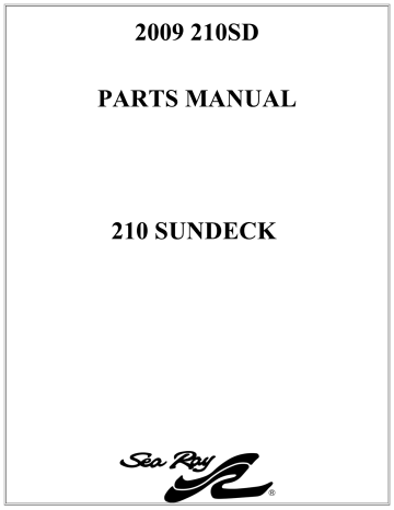Sea Ray 2009 Sundeck 210 Parts Manual | Manualzz