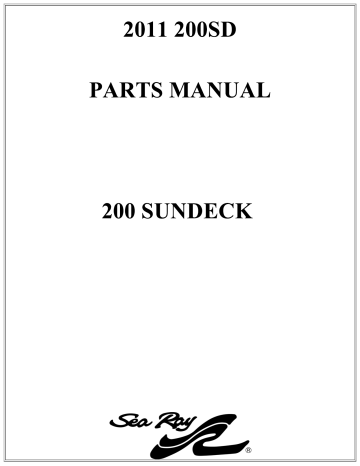 Sea Ray 2011 Sundeck 200 Parts Manual | Manualzz