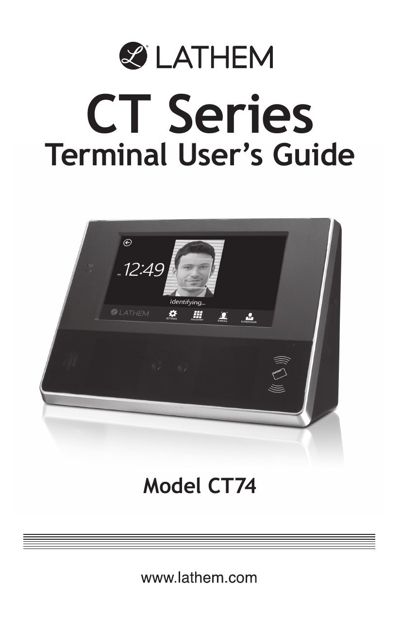 Lathem CT74 Face Recognition User guide Manualzz