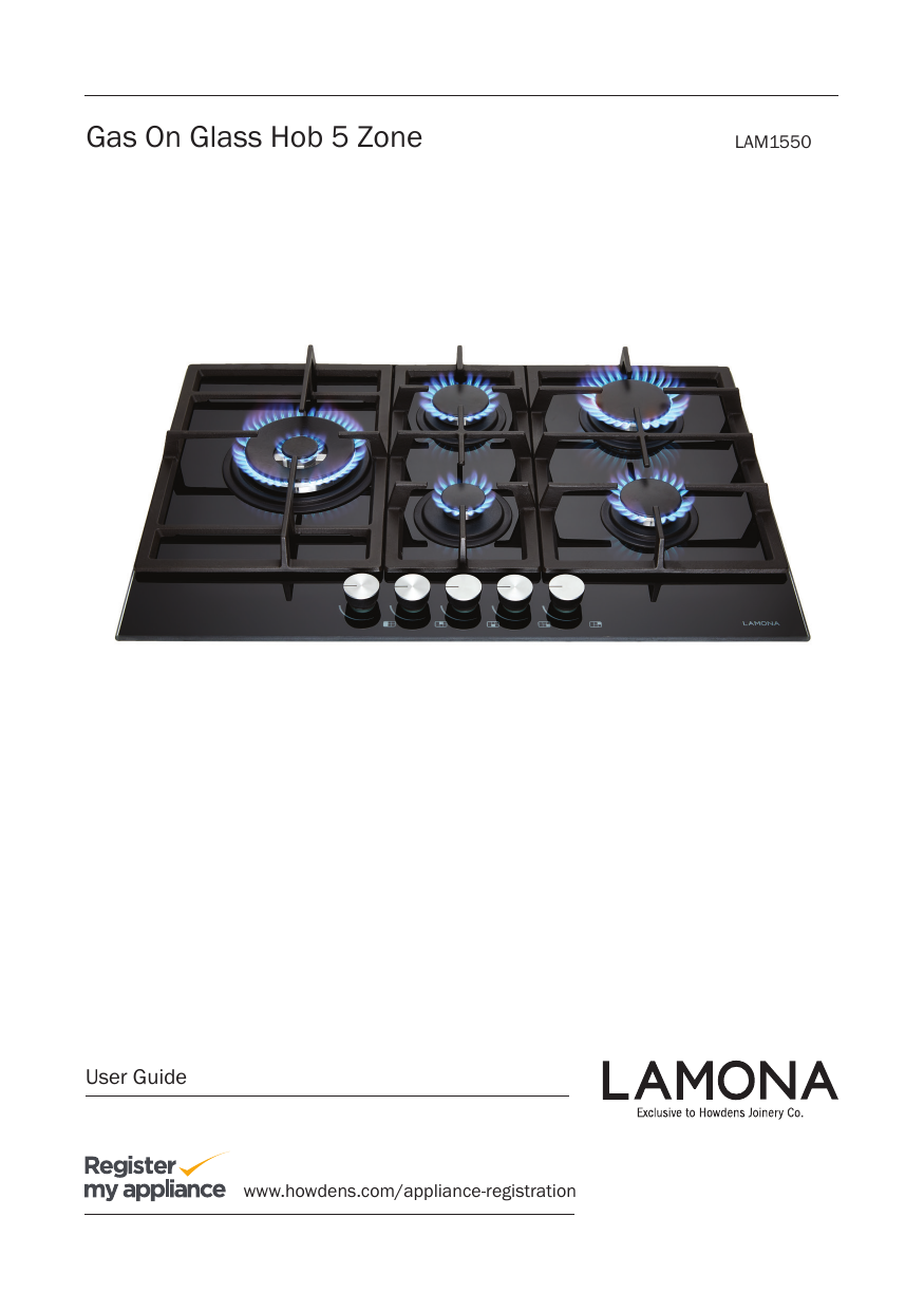 lamona gas on glass hob