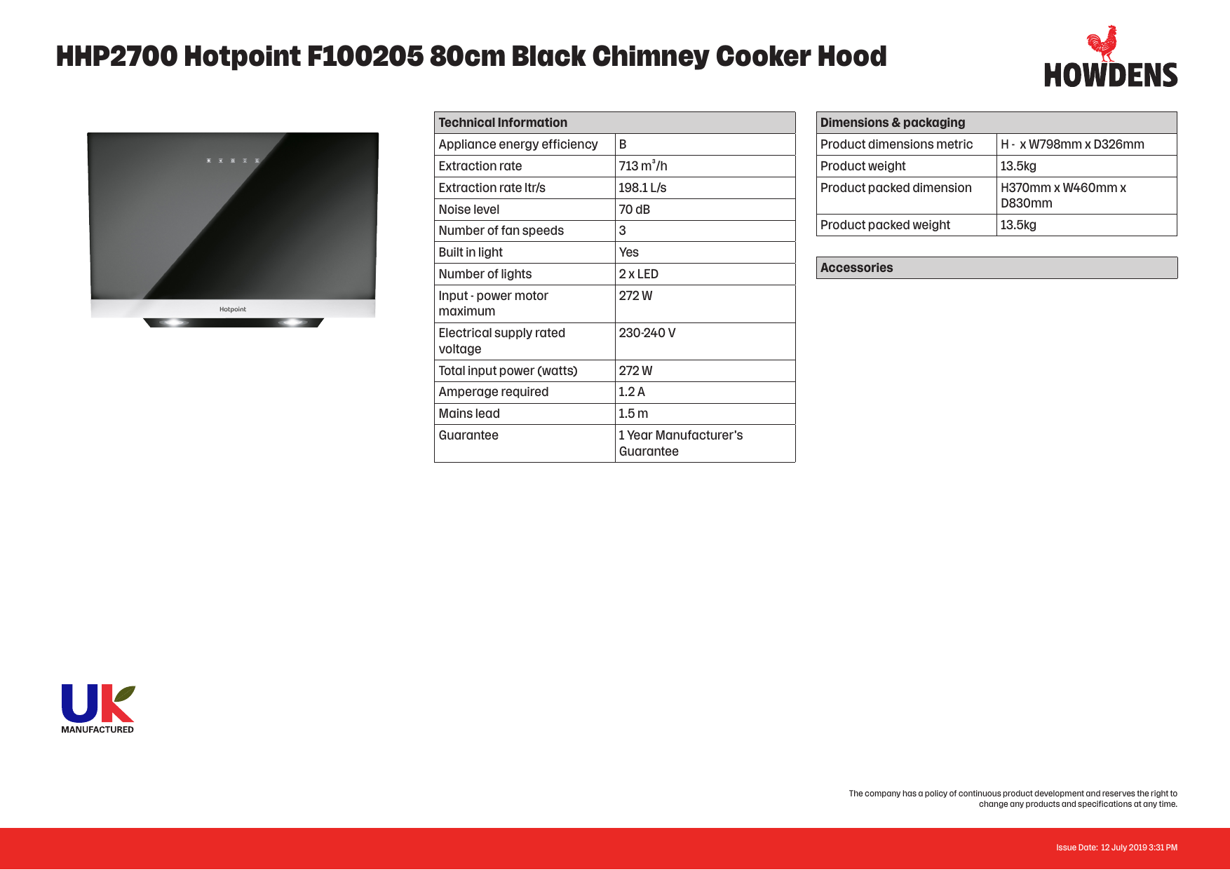 hotpoint f100205