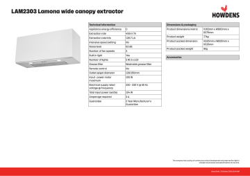 lamona lam2303 80cm stainless steel canopy cooker hood