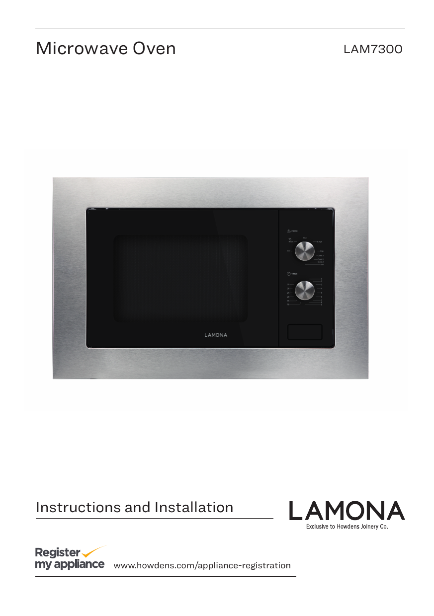 lamona hja8630 dishwasher user guide