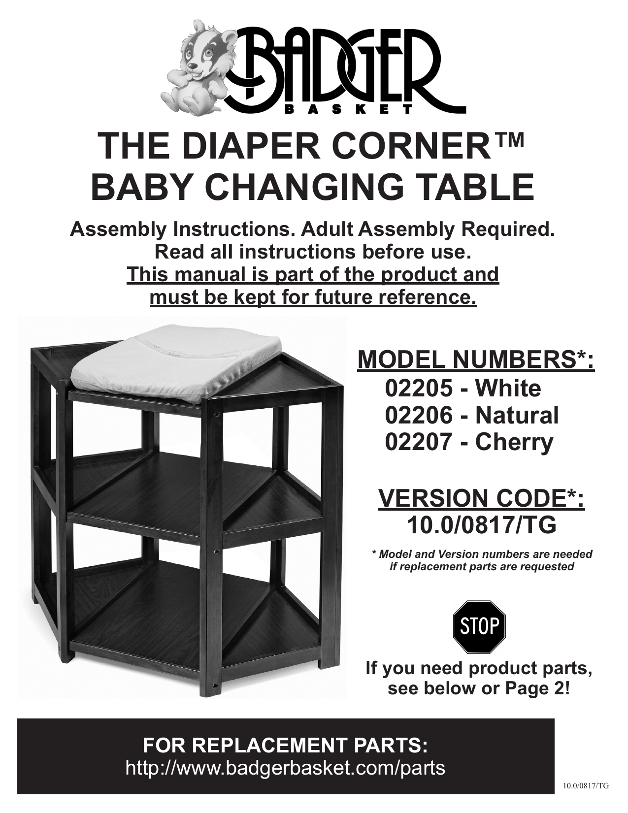 diaper corner baby changing table