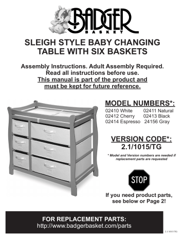 badger basket changing table replacement baskets