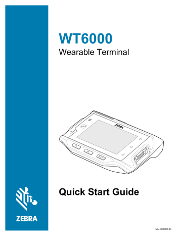 Zebra WT6000 Quick Start Guide | Manualzz