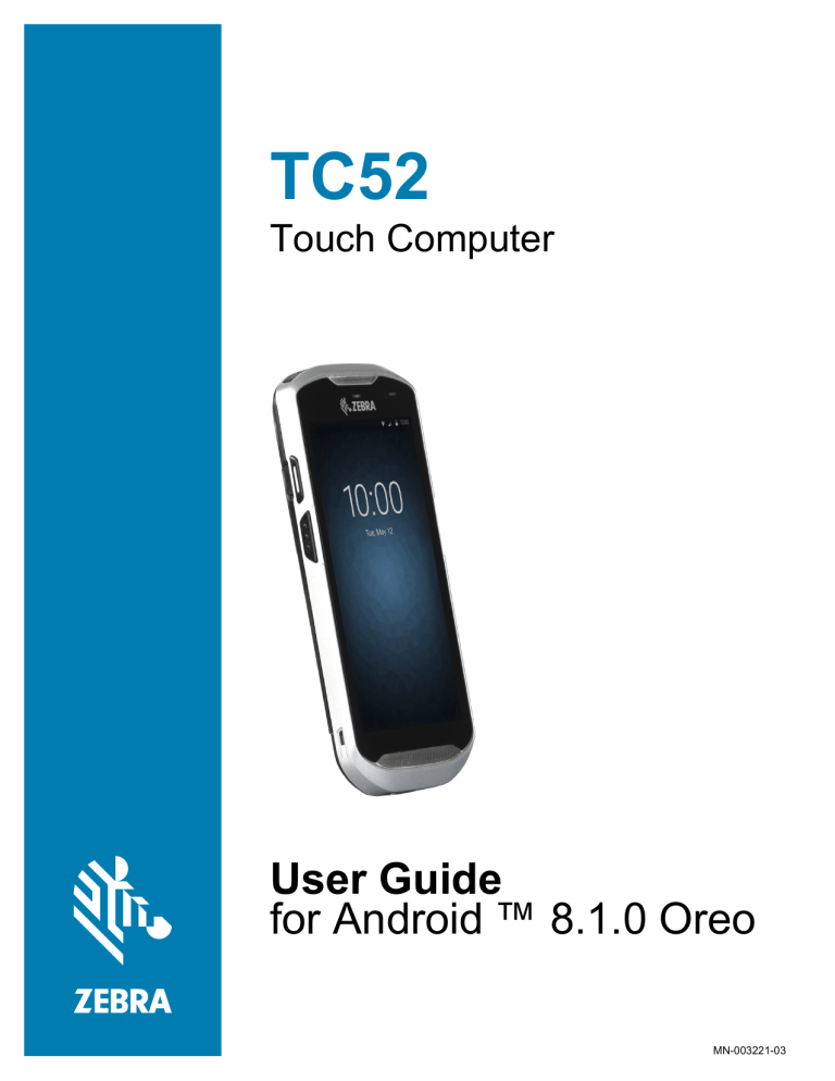 Zebra TC52 User guide Manualzz