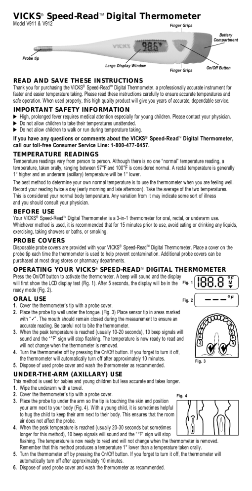 Vicks V912US Owner's manual | Manualzz