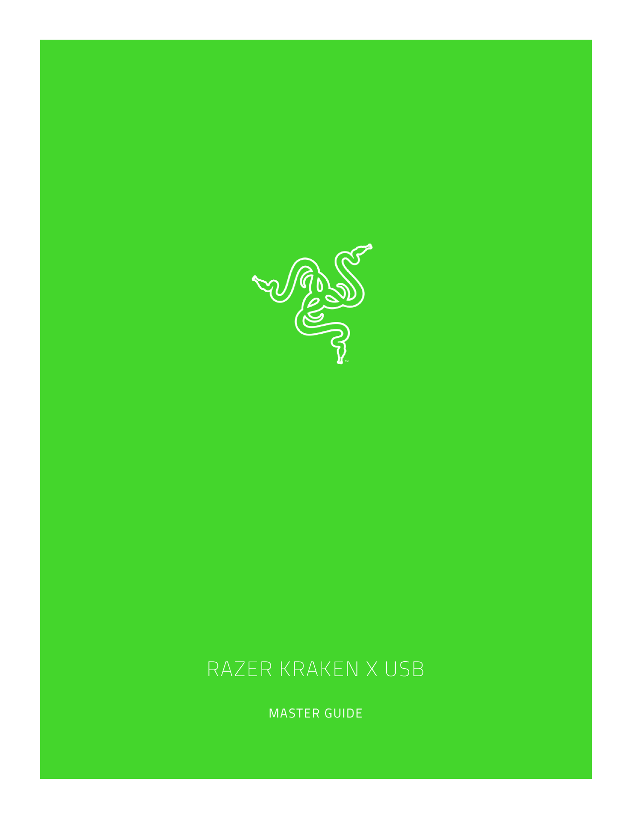 Razer Kraken X Usb User Guide Manualzz