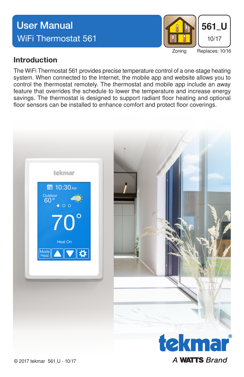 Tekmar 562 Wifi Thermostat