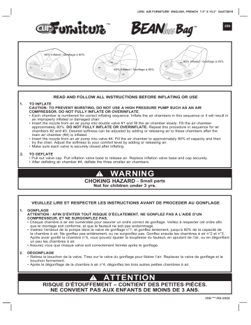 intex beanless bag chair instructions