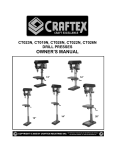 Craftex CT028N DRILL PRESS 13&quot; FLOOR 1/2HP Owner Manual