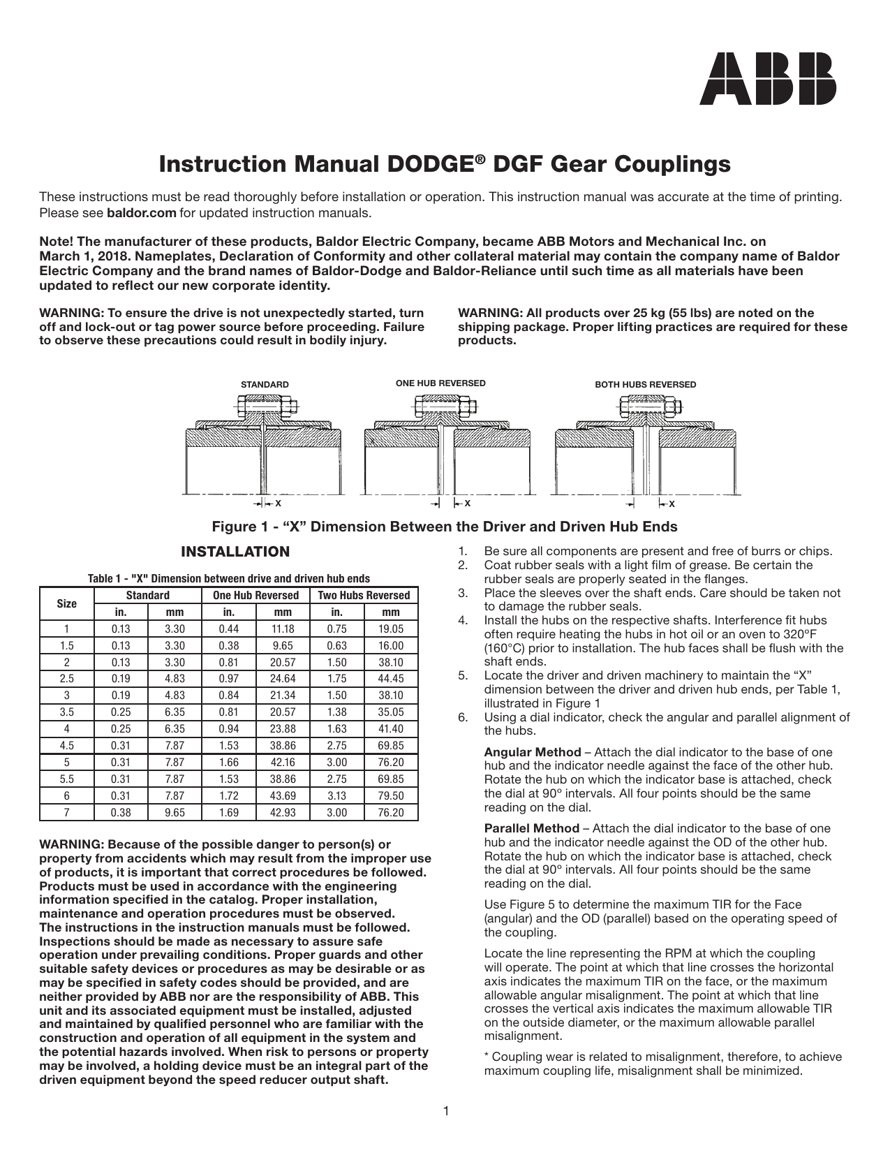 Dodge DGF Gear Coupling Owner's manual Manualzz