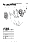 Power Fist 8656951 24 in. Tilting Drum Fan Parts List