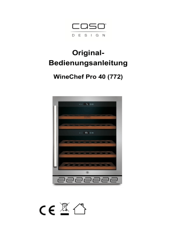 Caso WineChef Pro 40 App-controlled wine control device - Two separate temperature zones Operation Manual | Manualzz