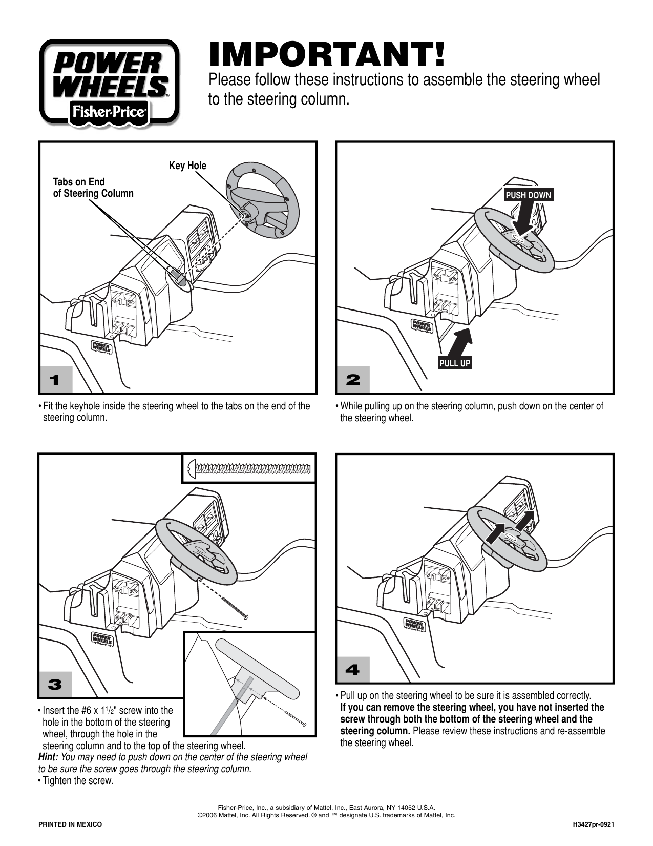 power wheels dune racer instructions