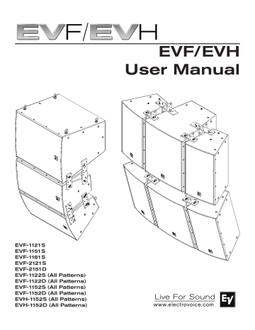5.0  EVF and EVH Rigging System. Electro-Voice EVF & EVH | Manualzz