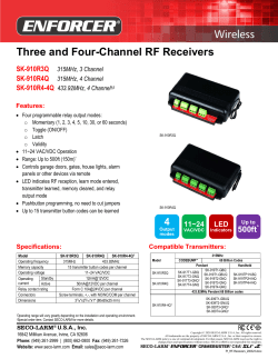 SK-910R4Q Seco-Larm Enforcer Wireless Security RF Receiver 4-Channel 