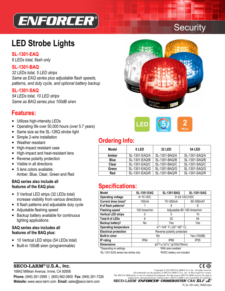 Seco Larm Sl 1301 Saq A Sl 1301 Saq B Sl 1301 Saq C Sl 1301 Eaq G Sl 1301 Baq B Sl 1301 Eaq B Sl 1301 Eaq C Sl 1301 Eaq R Sl 1301 Saq G Sl 1301 Saq R Datasheet Manualzz