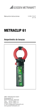 Gossen MetraWatt METRAclip 61 Instrucciones De Operación | Manualzz