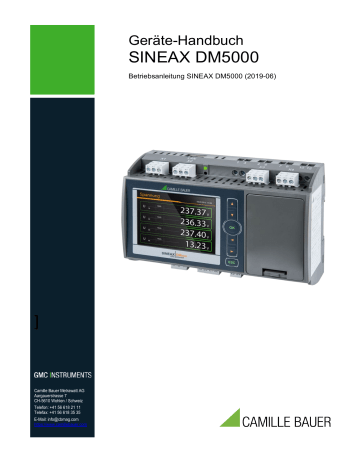 Gossen MetraWatt SINEAX DM5000 Bedienungsanleitung | Manualzz