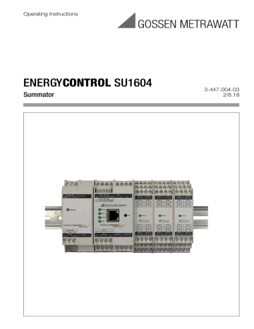 Gossen Metrawatt SU1604 Operating Instructions | Manualzz