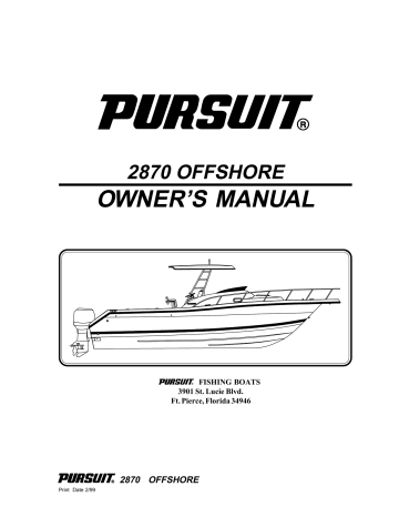 12Volt DC Wiring Schematic. PURSUIT 1999 Offshore2870, 2870 OFFSHORE