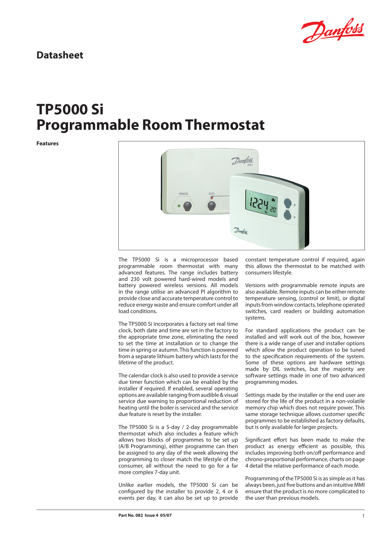 Danfoss Tp5000si Programmable Room Thermostat Wiring Diagram - Search