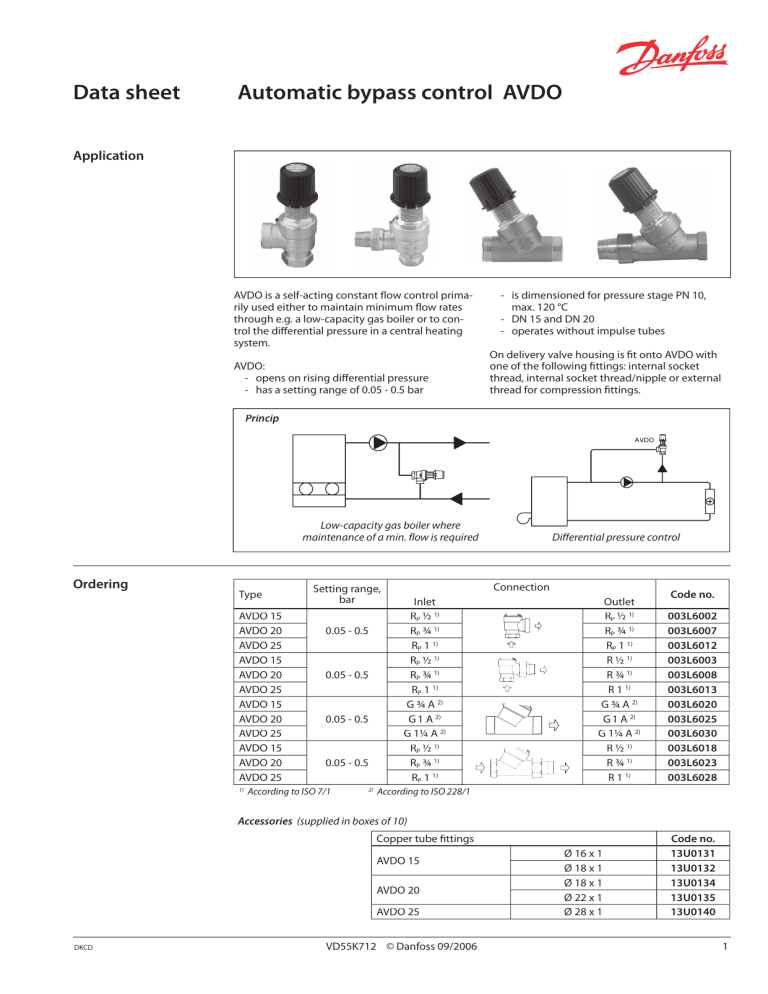 Danfoss Automatic Bypass Control Avdo Datasheet Manualzz