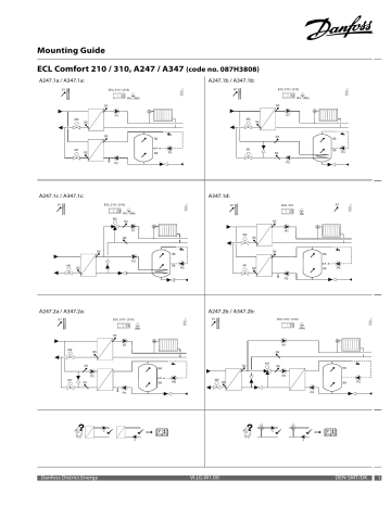 Danfoss ECL Comfort 210/310, A247/A347 Installation Guide | Manualzz