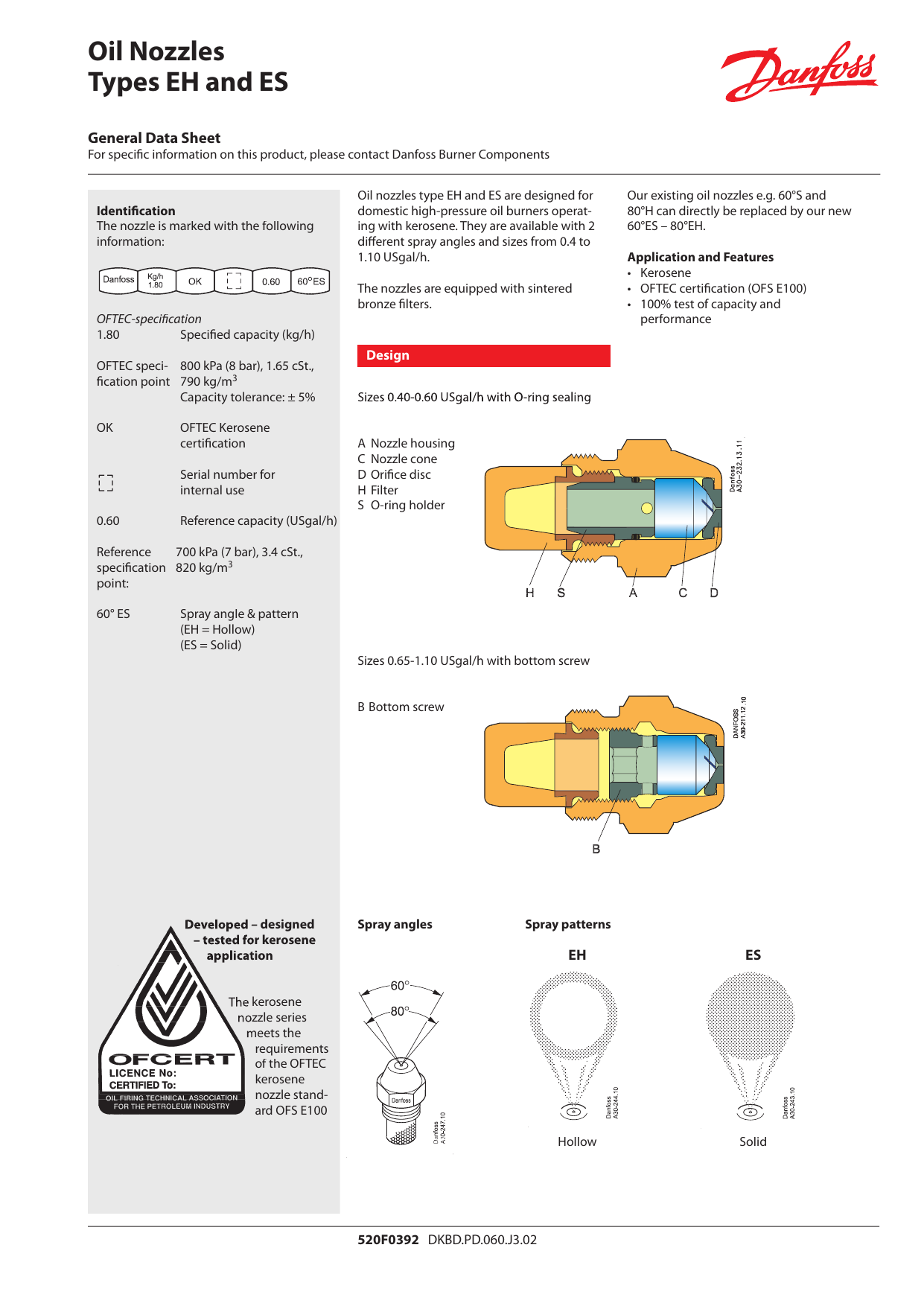 danfoss-oil-nozzle-type-eh-es-datasheet-manualzz