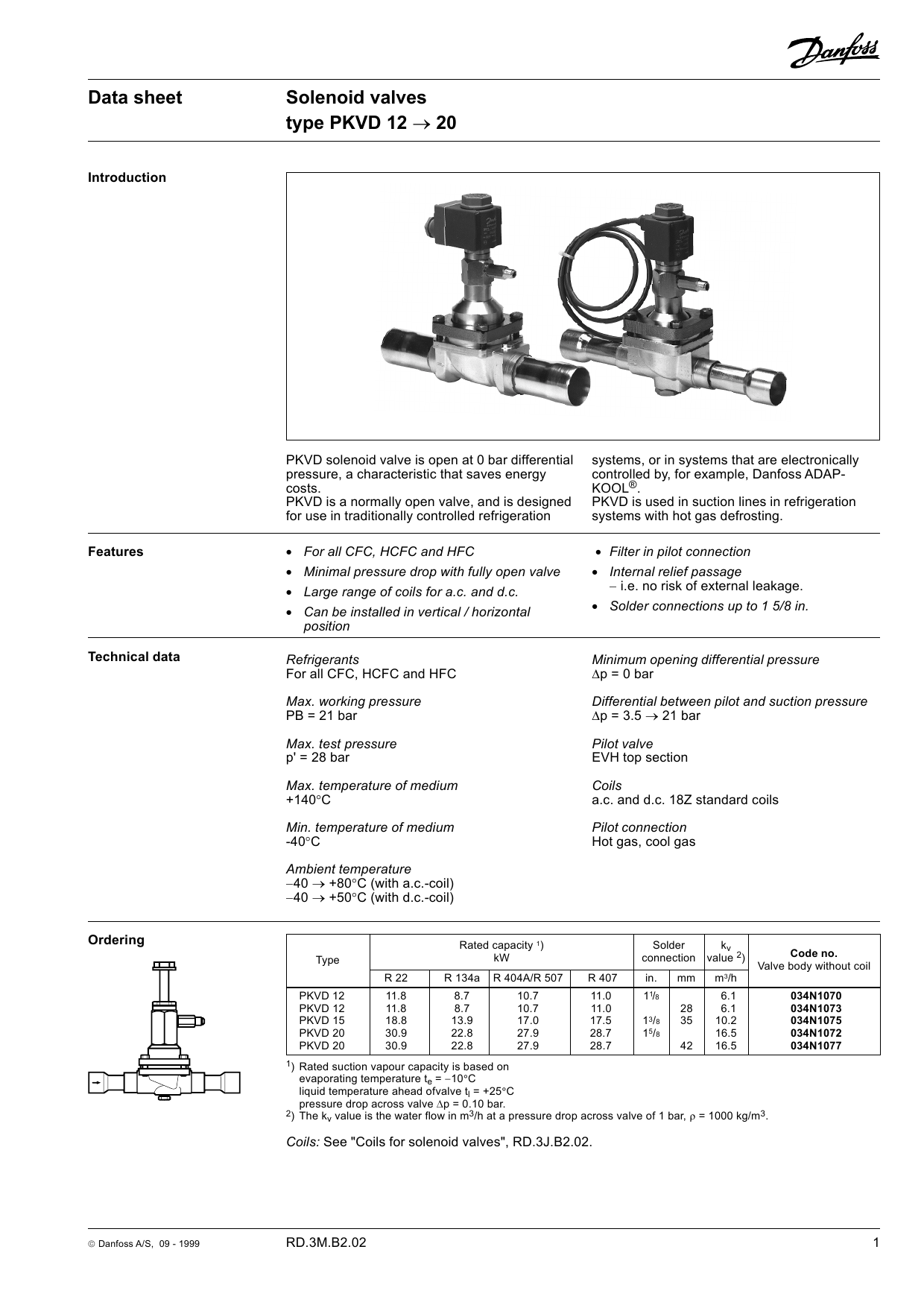 Danfoss Solenoid Valves Type Pkvd 12 To Datasheet Manualzz