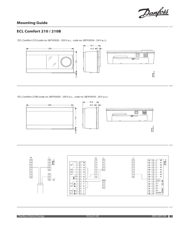 Danfoss ECL Comfort 210/210B Installation Guide | Manualzz