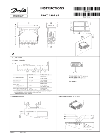 Danfoss AK-CC 250A/B Installation Guide | Manualzz