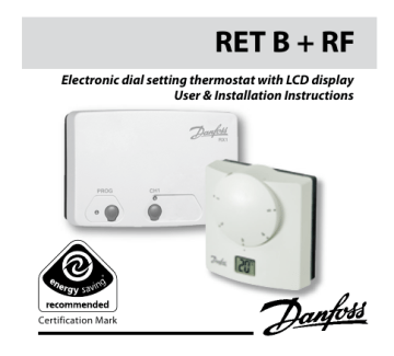 Danfoss RET B (RF) Montavimo Instrukcija | Manualzz