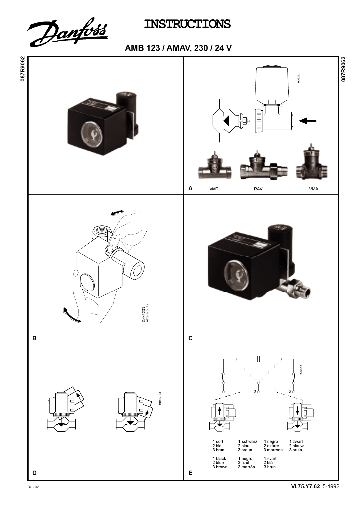 Danfoss Amb 123 Amav 230 24v Operating Instructions Manualzz