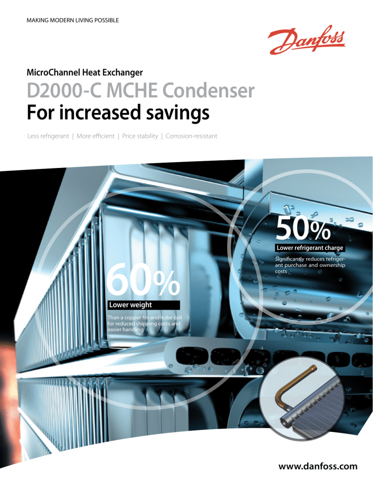 Danfoss MCHE D2000-C Condenser Datasheet | Manualzz