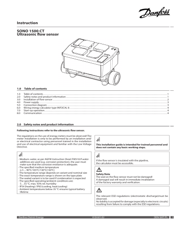 Danfoss Sono 1500 CT Operating Guide | Manualzz