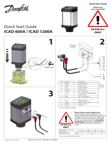 Danfoss ICAD 600A, ICAD 1200A Installation Guide | Manualzz