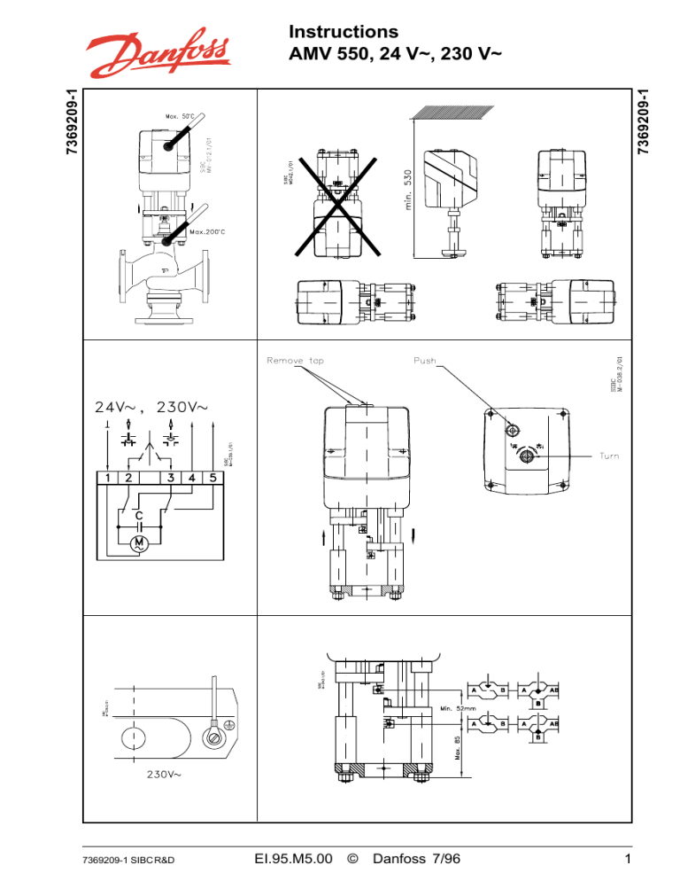Danfoss AMV 550 Operating instructions | Manualzz