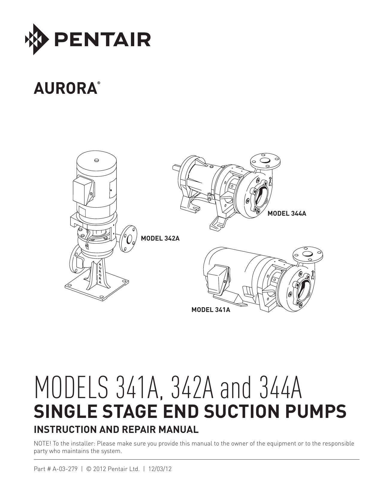 Aurora 341A, 342A and 344A Owner's Manual Manualzz